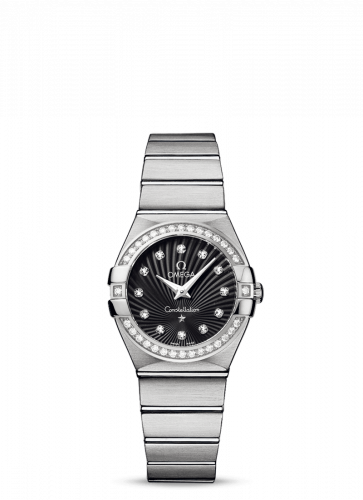 Omega Constellation Quartz 27 Brushed Stainless Steel / Diamond / Black Supernova 123.15.27.60.51.001 Omega Constellation Quartz 27 Brushed Stainless Steel / Diamond / Black Supernova 123.15.27.60.51.001
