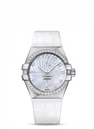 Omega Constellation Co-Axial 35 Stainless Steel / Diamond / MOP Supernova / Alligator 123.18.35.20.55.001 Omega Constellation Co-Axial 35 Stainless Steel / Diamond / MOP Supernova / Alligator 123.18.35.20.55.001
