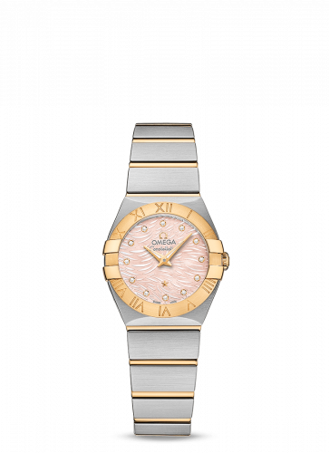 Omega Constellation Quartz 24 Stainless Steel / Yellow Gold / Pink MOP 123.20.24.60.57.004 Omega Constellation Quartz 24 Stainless Steel / Yellow Gold / Pink MOP 123.20.24.60.57.004