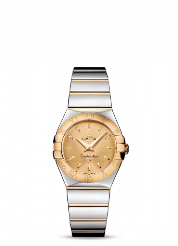Omega Constellation Quartz 27 Polished Stainless Steel / Yellow Gold / Champagne 123.20.27.60.08.002 Omega Constellation Quartz 27 Polished Stainless Steel / Yellow Gold / Champagne 123.20.27.60.08.002