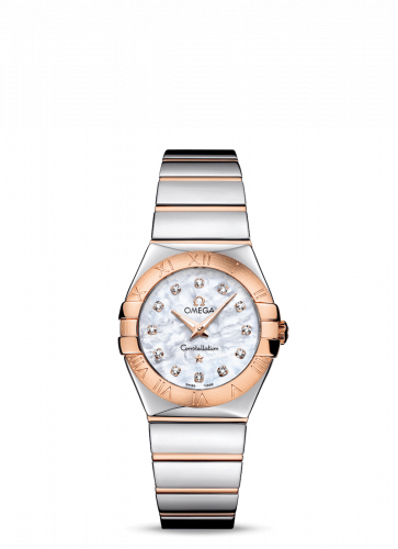 Omega Constellation Quartz 27 Polished Stainless Steel / Red Gold / MOP 123.20.27.60.55.003