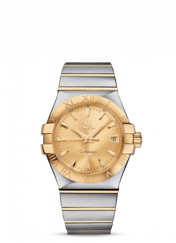 Omega Constellation Quartz 35 Stainless Steel / Yellow Gold / Champagne 123.20.35.60.08.001 Omega Constellation Quartz 35 Stainless Steel / Yellow Gold / Champagne 123.20.35.60.08.001