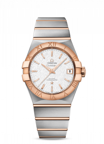 Omega Constellation Co-Axial 38 Stainless Steel / Red Gold / Silver Silk 123.20.38.21.02.007 Omega Constellation Co-Axial 38 Stainless Steel / Red Gold / Silver Silk 123.20.38.21.02.007