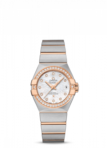 Omega Constellation Co-Axial 27 Brushed Stainless Steel / Red Gold / Diamond / MOP 123.25.27.20.55.006 Omega Constellation Co-Axial 27 Brushed Stainless Steel / Red Gold / Diamond / MOP 123.25.27.20.55.006