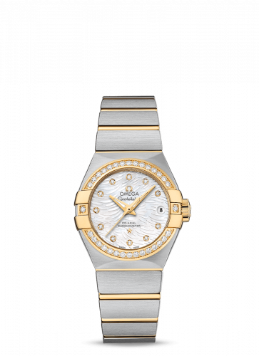 Omega Constellation Co-Axial 27 Brushed Stainless Steel / Yellow Gold / Diamond / MOP 123.25.27.20.55.007 Omega Constellation Co-Axial 27 Brushed Stainless Steel / Yellow Gold / Diamond / MOP 123.25.27.20.55.007