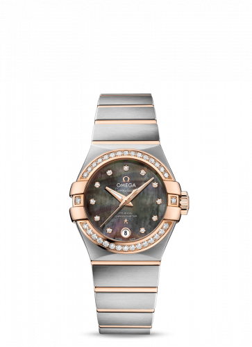 Omega Constellation Co-Axial 27 Brushed Stainless Steel / Red Gold / Diamond / Tahiti MOP 123.25.27.20.57.006 Omega Constellation Co-Axial 27 Brushed Stainless Steel / Red Gold / Diamond / Tahiti MOP 123.25.27.20.57.006