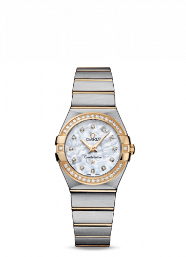 Omega Constellation Quartz 27 Brushed Stainless Steel / Yellow Gold / Diamond / MOP 123.25.27.60.55.003 Omega Constellation Quartz 27 Brushed Stainless Steel / Yellow Gold / Diamond / MOP 123.25.27.60.55.003