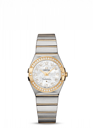 Omega Constellation Quartz 27 Brushed Stainless Steel / Yellow Gold / Diamond / MOP Omega 123.25.27.60.55.010 Omega Constellation Quartz 27 Brushed Stainless Steel / Yellow Gold / Diamond / MOP Omega 123.25.27.60.55.010