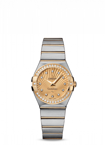 Omega Constellation Quartz 27 Brushed Stainless Steel / Yellow Gold / Diamond / Champagne Supernova 123.25.27.60.58.001 Omega Constellation Quartz 27 Brushed Stainless Steel / Yellow Gold / Diamond / Champagne Supernova 123.25.27.60.58.001