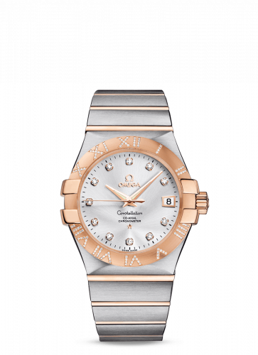 Omega Constellation Co-Axial 35 Stainless Steel / Red Gold / Diamond / Silver 123.25.35.20.52.003 Omega Constellation Co-Axial 35 Stainless Steel / Red Gold / Diamond / Silver 123.25.35.20.52.003