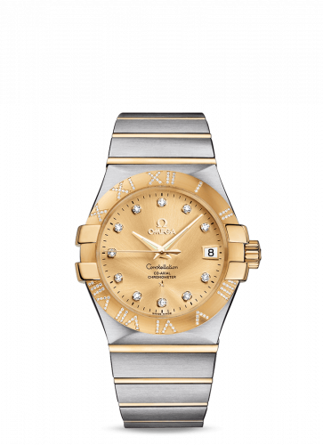 Omega Constellation Co-Axial 35 Stainless Steel / Yellow Gold / Diamond / Champagne 123.25.35.20.58.002 Omega Constellation Co-Axial 35 Stainless Steel / Yellow Gold / Diamond / Champagne 123.25.35.20.58.002
