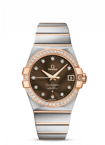 Omega Constellation Co-Axial 38 Stainless Steel / Red Gold / Diamond / Brown 123.25.38.21.63.001 Omega Constellation Co-Axial 38 Stainless Steel / Red Gold / Diamond / Brown 123.25.38.21.63.001