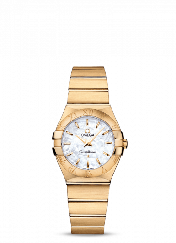 Omega Constellation Quartz 27 Brushed Yellow Gold / MOP 123.50.27.60.05.002