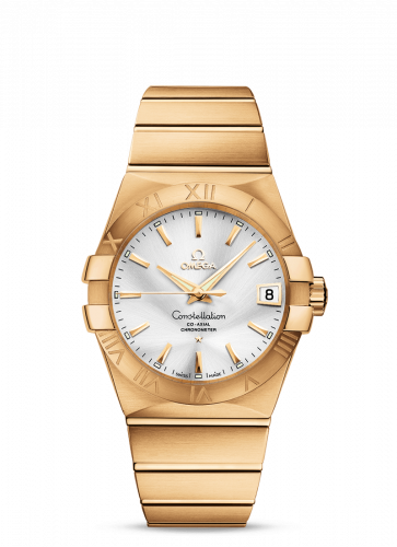 Omega Constellation Co-Axial 38 Yellow Gold / Silver 123.50.38.21.02.002