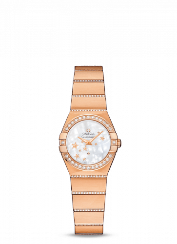 Omega Constellation Quartz 24 Red Gold / Diamond / MOP Star 123.55.24.60.05.004