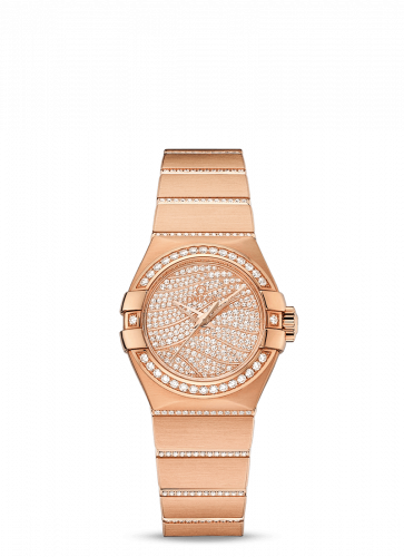 Omega Constellation Co-Axial 27 Brushed Red Gold / Diamond / Diamond Wave 123.55.27.20.55.006 Omega Constellation Co-Axial 27 Brushed Red Gold / Diamond / Diamond Wave 123.55.27.20.55.006