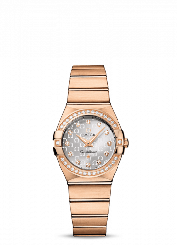 Omega Constellation Quartz 27 Brushed Red Gold / Diamond / Silver Omega 123.55.27.60.52.001 Omega Constellation Quartz 27 Brushed Red Gold / Diamond / Silver Omega 123.55.27.60.52.001