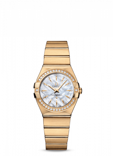 Omega Constellation Quartz 27 Brushed Yellow Gold / Diamond / MOP 123.55.27.60.55.004 Omega Constellation Quartz 27 Brushed Yellow Gold / Diamond / MOP 123.55.27.60.55.004