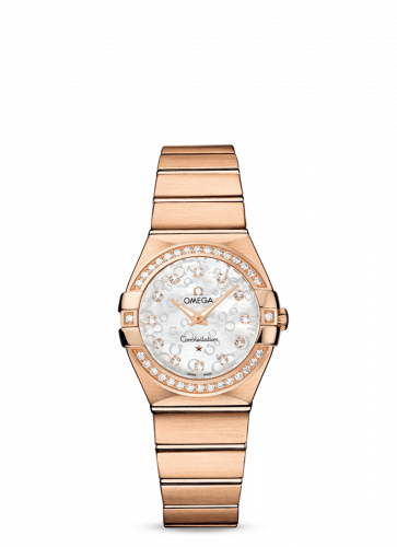 Omega Constellation Quartz 27 Brushed Red Gold / Diamond / MOP Omega 123.55.27.60.55.015