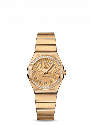 Omega Constellation Quartz 27 Brushed Yellow Gold / Diamond / Champagne Supernova 123.55.27.60.58.001 Omega Constellation Quartz 27 Brushed Yellow Gold / Diamond / Champagne Supernova 123.55.27.60.58.001