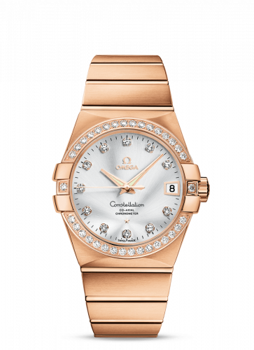 Omega Constellation Co-Axial 38 Red Gold / Diamond / Silver 123.55.38.21.52.001