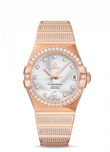 Omega Constellation Co-Axial 38 Red Gold / Diamond / Silver 123.55.38.21.52.005 Omega Constellation Co-Axial 38 Red Gold / Diamond / Silver 123.55.38.21.52.005