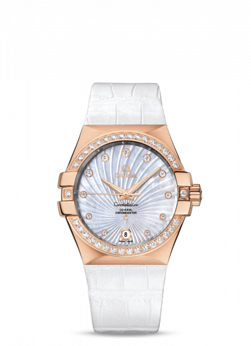 Omega Constellation Co-Axial 35 Red Gold / Diamond / MOP Supernova / Alligator 123.58.35.20.55.003 Omega Constellation Co-Axial 35 Red Gold / Diamond / MOP Supernova / Alligator 123.58.35.20.55.003