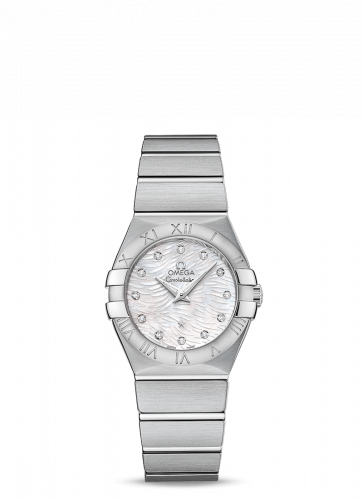 Omega Constellation Quartz 27 Brushed Stainless Steel / White MOP 123.10.27.60.55.004 Omega Constellation Quartz 27 Brushed Stainless Steel / White MOP 123.10.27.60.55.004