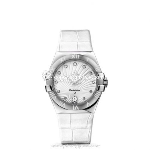 Omega Constellation Quartz 35 Stainless Steel / White Supernova / Alligator 123.13.35.60.52.001 Omega Constellation Quartz 35 Stainless Steel / White Supernova / Alligator 123.13.35.60.52.001