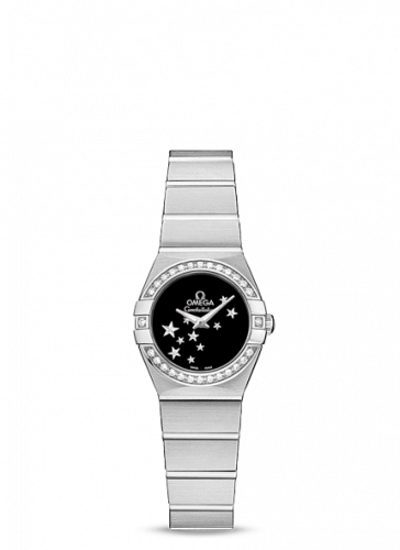 Omega Constellation Quartz 24 Brushed Stainless Steel / Diamond / Black Star 123.15.24.60.01.001 Omega Constellation Quartz 24 Brushed Stainless Steel / Diamond / Black Star 123.15.24.60.01.001