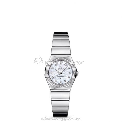 Omega Constellation Quartz 24 Brushed Stainless Steel / Diamond / MOP 123.15.24.60.55.001