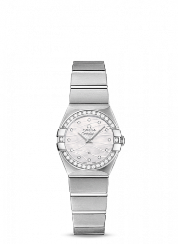 Omega Constellation Quartz 24 Brushed Stainless Steel / Diamond / MOP 123.15.24.60.55.006 Omega Constellation Quartz 24 Brushed Stainless Steel / Diamond / MOP 123.15.24.60.55.006