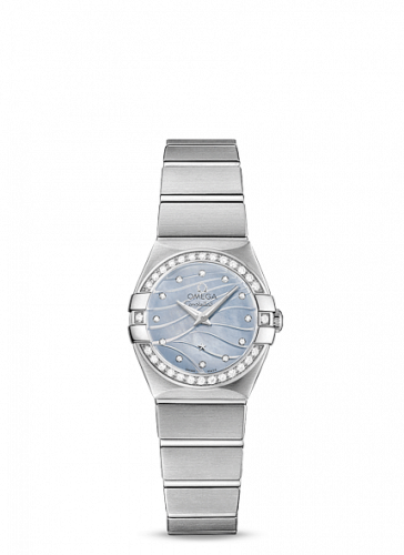 Omega Constellation Quartz 24 Brushed Stainless Steel / Diamond / Blue MOP 123.15.24.60.57.001 Omega Constellation Quartz 24 Brushed Stainless Steel / Diamond / Blue MOP 123.15.24.60.57.001