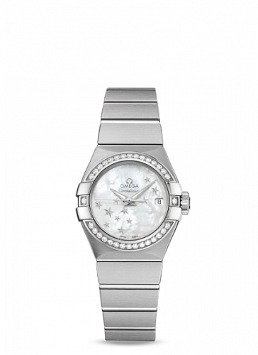 Omega Constellation Co-Axial 27 Brushed Stainless Steel / Diamond / MOP Stars 123.15.27.20.05.001