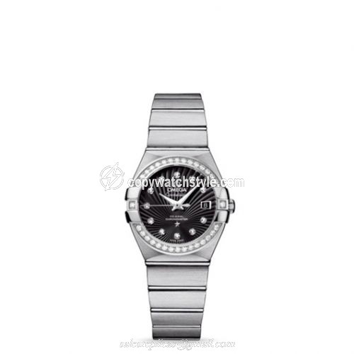 Omega Constellation Co-Axial 27 Brushed Stainless Steel / Diamond / Black Supernova 123.15.27.20.51.001 Omega Constellation Co-Axial 27 Brushed Stainless Steel / Diamond / Black Supernova 123.15.27.20.51.001