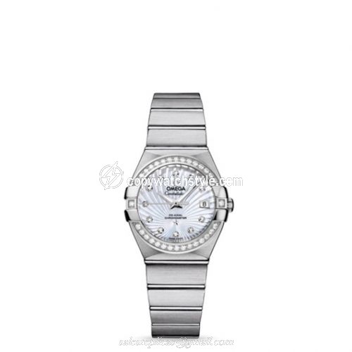 Omega Constellation Co-Axial 27 Brushed Stainless Steel / Diamond / MOP Supernova 123.15.27.20.55.001 Omega Constellation Co-Axial 27 Brushed Stainless Steel / Diamond / MOP Supernova 123.15.27.20.55.001