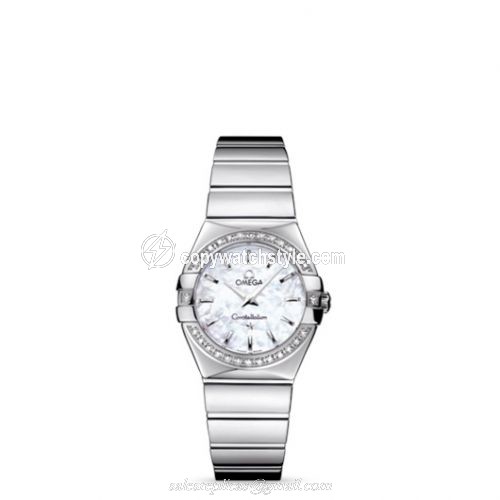 Omega Constellation Quartz 27 Polished Stainless Steel / Diamond / MOP 123.15.27.60.05.002 Omega Constellation Quartz 27 Polished Stainless Steel / Diamond / MOP 123.15.27.60.05.002