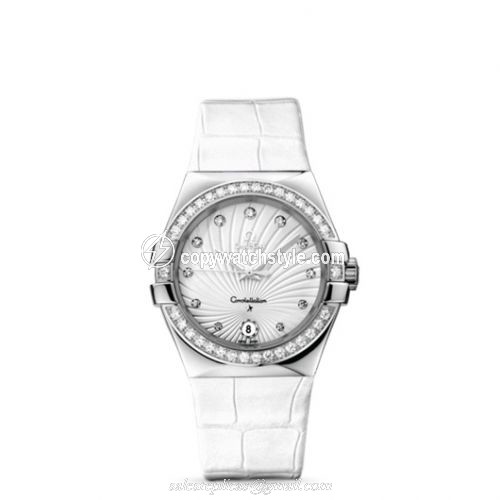 Omega Constellation Quartz 35 Stainless Steel / Diamond / White Supernova / Alligator 123.18.35.60.52.001 Omega Constellation Quartz 35 Stainless Steel / Diamond / White Supernova / Alligator 123.18.35.60.52.001