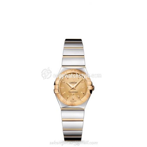 Omega Constellation Quartz 24 Polished Stainless Steel / Yellow Gold / Champagne 123.20.24.60.08.002 Omega Constellation Quartz 24 Polished Stainless Steel / Yellow Gold / Champagne 123.20.24.60.08.002