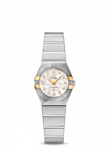 Omega Constellation Quartz 24 Brushed Stainless Steel / Gold Claws / MOP 123.20.24.60.55.006 Omega Constellation Quartz 24 Brushed Stainless Steel / Gold Claws / MOP 123.20.24.60.55.006