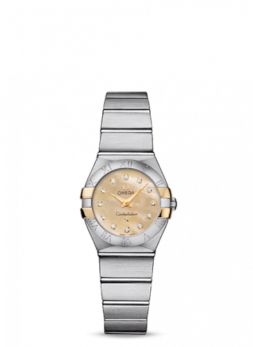 Omega Constellation Quartz 24 Brushed Stainless Steel / Gold Claws / Champagne MOP 123.20.24.60.57.002 Omega Constellation Quartz 24 Brushed Stainless Steel / Gold Claws / Champagne MOP 123.20.24.60.57.002