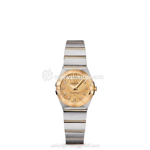Omega Constellation Quartz 24 Brushed Stainless Steel / Yellow Gold / Champagne Supernova 123.20.24.60.58.001 Omega Constellation Quartz 24 Brushed Stainless Steel / Yellow Gold / Champagne Supernova 123.20.24.60.58.001