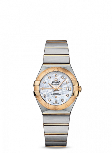 Omega Constellation Co-Axial 27 Brushed Stainless Steel / Yellow Gold / MOP 123.20.27.20.55.003