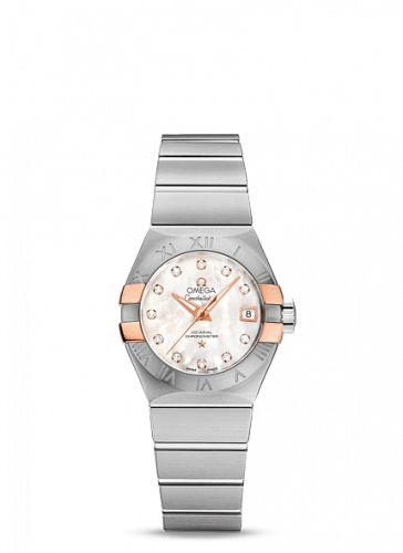 Omega Constellation Co-Axial 27 Brushed Stainless Steel / Red Gold Claws / MOP 123.20.27.20.55.004 Omega Constellation Co-Axial 27 Brushed Stainless Steel / Red Gold Claws / MOP 123.20.27.20.55.004