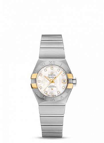 Omega Constellation Co-Axial 27 Brushed Stainless Steel / Yellow Gold Claws / MOP 123.20.27.20.55.005 Omega Constellation Co-Axial 27 Brushed Stainless Steel / Yellow Gold Claws / MOP 123.20.27.20.55.005