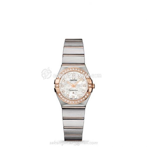 Omega Constellation Quartz 24 Brushed Stainless Steel / Red Gold / Diamond / MOP Omega 123.25.24.60.55.009 Omega Constellation Quartz 24 Brushed Stainless Steel / Red Gold / Diamond / MOP Omega 123.25.24.60.55.009