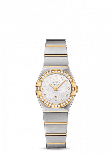 Omega Constellation Quartz 24 Brushed Stainless Steel / Yellow Gold / Diamond / Wavy MOP 123.25.24.60.55.011 Omega Constellation Quartz 24 Brushed Stainless Steel / Yellow Gold / Diamond / Wavy MOP 123.25.24.60.55.011