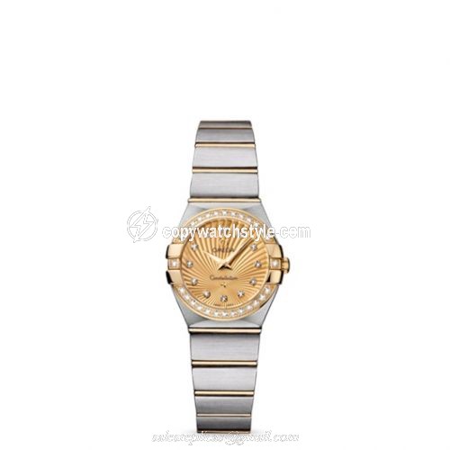 Omega Constellation Quartz 24 Brushed Stainless Steel / Yellow Gold / Diamond / Champagne Supernova 123.25.24.60.58.001 Omega Constellation Quartz 24 Brushed Stainless Steel / Yellow Gold / Diamond / Champagne Supernova 123.25.24.60.58.001