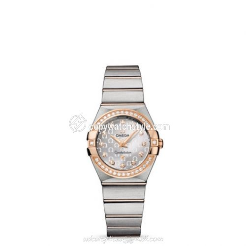 Omega Constellation Quartz 27 Brushed Stainless Steel / Red Gold / Silver Omega 123.25.27.60.52.001 Omega Constellation Quartz 27 Brushed Stainless Steel / Red Gold / Silver Omega 123.25.27.60.52.001