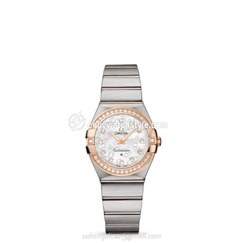 Omega Constellation Quartz 27 Brushed Stainless Steel / Red Gold / Diamond / MOP Omega 123.25.27.60.55.009 Omega Constellation Quartz 27 Brushed Stainless Steel / Red Gold / Diamond / MOP Omega 123.25.27.60.55.009